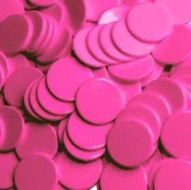 The Dice Place Plastic Counters - 22mm diameter x 100 (Pink)