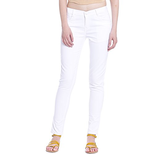 broadstar women denim white jeans