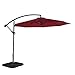 AMT 10 Feet Patio Hanging Umbrella, Red