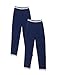 David Archy Men's 2 Pack Premium Quality Cotton Solid Knit Pajama Pants(S,Navy)