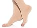 Women's Medical Thigh High Open Toe Compression Stockings With Silicone Band Graduated Firm Support 20-30mmHg 15-20mmhg-Moderate Toeless Thigh High Compression Stockings For Veins,Edema (L, Beige)