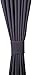 Amazon Basics Room Darkening Blackout Window Curtain with Rod Pocket and Tie Back, 52 x 63 Inches, Black - Set of 2
