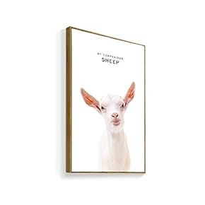 Framed Canvas Wall Art for Living Room, Bedroom Sheep Canvas Prints for Home Decoration Ready to Hanging - 16x24 inches