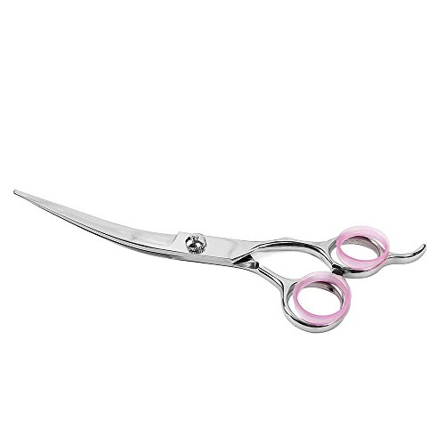 Professional Pet Dog Grooming 7 Inch Scissors Set Straight&Curved&Thinning Shears Ki - Thumbnail 5