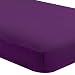 Bare Home Fitted Bottom Sheet Queen - Premium 1800 Ultra-Soft Wrinkle Resistant Microfiber - Hypoallergenic - Deep Pocket (Queen, Plum) primary