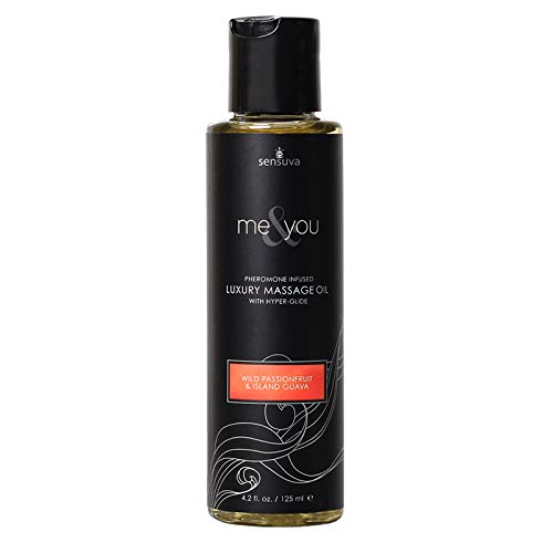 Sensuva Me and You Luxury Massage Oil, Wild Passionfruit Island Guava, 4.2 Fluid Ounce