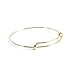 Yumei Jewelry Expandable Wire Blank Bangle Bracelet for Womens DIY Jewelry Making,2.4 Inch,Gold-tone