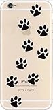 iPhone 6 / 6s , TPU Transparent Clear Case Bumper Ultra Slim Translucent Gel Cover for Apple iPhone 6 / 6S (two dog footprint line)