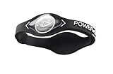 Power Balance Silicone Wristband - Genuine (Black w/White Lettering, L)
