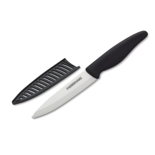 Farberware Soft Grip Ceramic Utility Knife with Sheath, 5-Inch