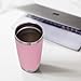 20 oz. Tumbler Double Wall Stainless Steel Vacuum Insulation Travel Mug with Crystal Clear Lid and Straw, Water Coffee Cup for Home,Office,School, Ice Drink, Hot Beverage,Pink
