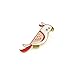 Maggie Cute Parrot Birds Summer Drink Metal Brooch Pins,Button Pins,5 Pieces