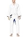 Athllete Jiu Jitsu GI with Preshrunk Fabric and Free White Belt for Adults and Kids