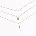 Zealmer Women Layered Disc Necklace Metal Chain Pendant Bar Necklace Gold Color