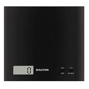 Salter-Arc-Digital-Kitchen-Scales--As-Seen-on-TV-Electronic-Food-Weighing-Slim-Design-Cooking-Scale-for-Home-LCD-Display-Add-Weigh-Compact-Storage-Easy-Clean--Black Salter 1066 BKDR15 Arc Digital ABS Platform Kitchen Scale, 3kg Capacity, Precise Food Weighing, Slim Design For Compact…