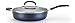 T-fal B12982 Color Luxe Hard Titanium Nonstick Thermo-Spot Dishwasher Safe PFOA Free Saute Pan Jumbo Cooker Cookware, 5-Quart, Blue