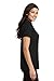 Port Authority Ladies Silk Touch Y-Neck Polo-Black-Large