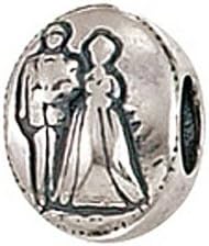 Zable Sterling Silver Bride and Groom Bead / Charm