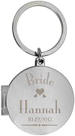 NGC Personalised Bride Wedding Round Photo Keyring