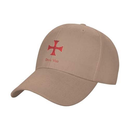 Deus Vult Crusader Knight Templar Cross Cap Unisex