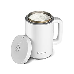 MOKKOM Mini Rice Cooker 2 Cups uncooked, Small