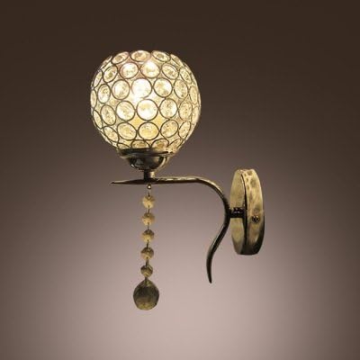 mei Add Spectacular Sparkle to Your Home with Globe Design Crystal Wall Sconce