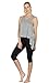 icyzone Tie Back Yoga Tops for Women, Lightweight Workout Athletic Tanks, Breathable Gym Shirts (Pack of 2) (Black/Grey, L)