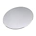 NewBull Metal Aluminum Mouse Pad, Smooth Surface Hard Mouse Mat Waterproof Double Side for Office and Gaming (Round Silver)