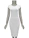 Tom's Ware Womens Stylish Zip Up Cap Sleeve Bodycon Midi Dress TWCWD152-WHITE-US S/M