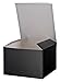 12 Pack of Black Premium Small Square High Gloss Gift Boxes 6 x 6 X 4