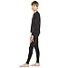 ViCherub Boys Thermal Underwear Set Long Johns for Kids thermals Top & Bottom Knit Base Layer Fleece Lined Winter Warm 2 Sets for Boy