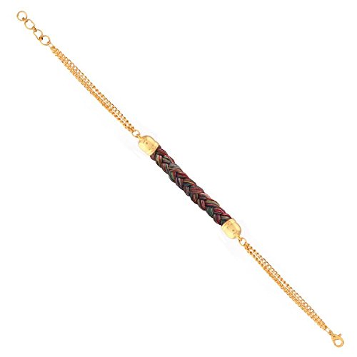 i jewels gold plated bracelet designer rakhi for beloved brother (r622)