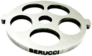 Berucci Stainless Steel 5 Hole Meat Grinder Plate Disc Blade for FGA KitchenAid Mixer Attachment 5/8" Holes for Large Coarse Grind