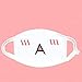 Aliyaduo 9 Pcs Mouth Mask Unisex Cartoon Anime Emoticon Pattern Two Layers Cotton Half Face Mask,White