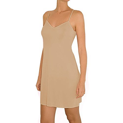 Anemone Women's Non-Cling Silky Smooth Full Slip - Nude - Large