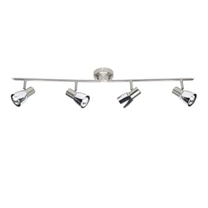 BRILLIANT lamp lava spot buis 4 fl. IJzer/chroom | 4x R50, E14, 40W, geschikt voor reflectorlampen (niet inbegrepen) | Schaal A ++ tot E | Armen draaien/hoofden draaien