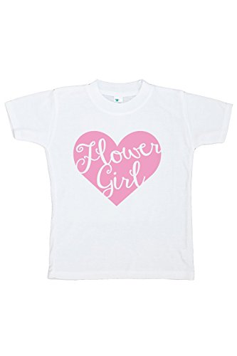 Custom Party Shop Girl's Pink Heart Flower Girl Wedding T-shirt 4T