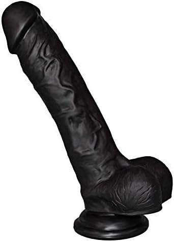 Ships from OH 7 inch Simulation of a Black Thick Long Silica Gel with Sucker Type penile Women with Manual Pumping and Insertion of Orgasm Rod