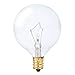 Simba Lighting Small Globe G16.5 Round Bulb 40W E12 Candelabra Base (10 Pack) for Chandelier, Ceiling Fan Light, Decorative Vanity Lights, Wall Sconce, Clear Glass 110V 120V, 2700K Warm White Dimmable