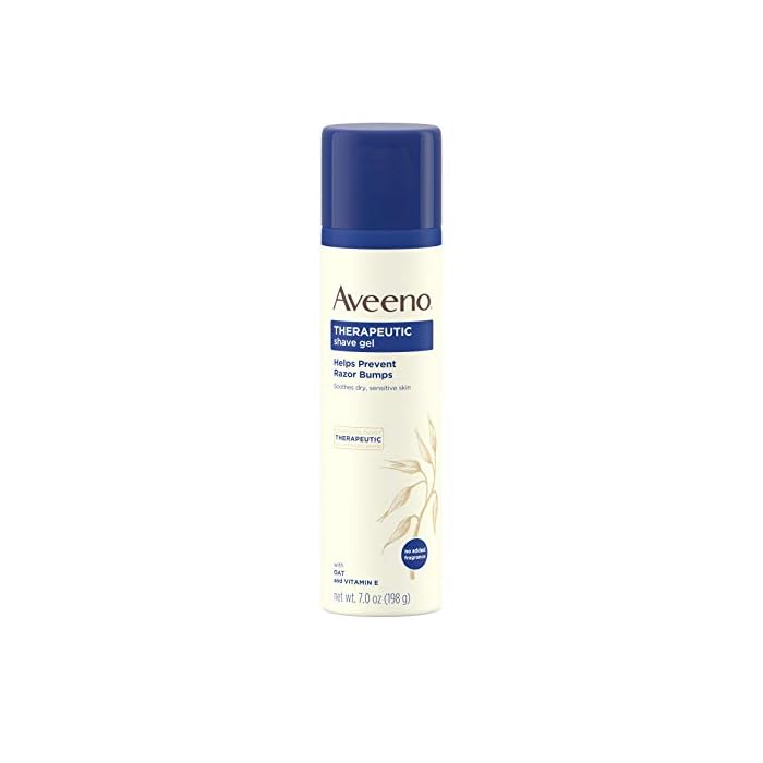 Aveeno Therapeutic Shave Gel with Oat and Vitamin E to Help Prevent Razor Bumps, Soothes Dry Skin and Provides a Close…