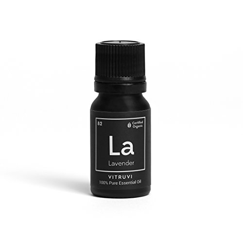 Vitruvi Organic Lavender Essential Oil, 100% Pure Undiluted Premium Grade Essential Oil, Certified Organic (.34 oz)