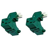 Right Angle Wall Tap - 3-Outlet Splitter - Ul Listed - Behind Furniture (2pc)