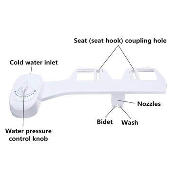 Simple Smart Wash Ass flusher Spray Mechanical Bidet Toilet Seat Attachment - Showerhead & Accessories Bidets - (US/EU Plug) - 1 x Toilet Seat Bidet