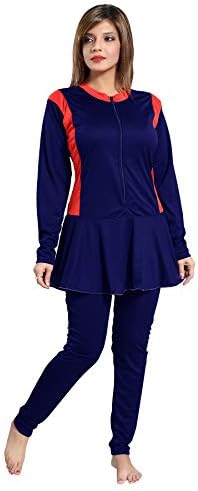 Mitushi products Full Body Ladies Swimsuit Padded Navy-Red