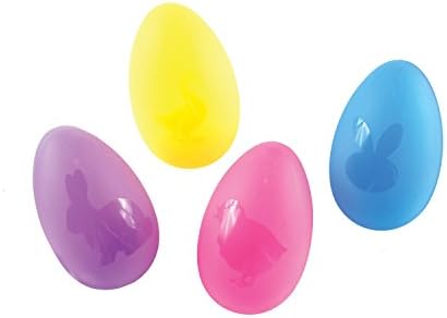 Easter Decorations Fillable Eggs - Set of 4 Frosted Eggs