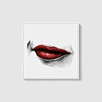 Framed Canvas Wall Art Sexy Lips Canvas Prints Home Artwork Decoration for Living Room,Bedroom - 16x16 inches