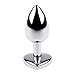 Pure Cell, Small Heart Shaped Base with Jewelry Birth Stone Butt Anal Play, Purple
