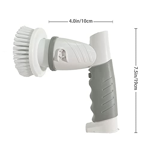 Electric Spin Scrubber, Cordless Power Scrubber Cleaning Brush with 5 Replaceable Heads, 420RPM Long Lasting Bathroom Rechargeable Scrub Brush, Portable Household Cleaning Tool for Kitchen Tile Tub