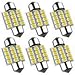 6Pcs Super Bright 31mm Festoon Led Bulb, 12-EX Chipsets 3175 LED, De3021 De3175 Fit for Interior Map Door Dome lights primary