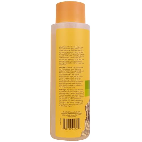 BURT’S BEES FOR PETS DEODORIZING DOG SHAMPOO WITH WITCH HAZEL, 95% NATURAL ORIGIN FORMULAS, DOG DEODORIZING SHAMPOO – GENTLE FOR SMELLY DOGS, 32 OZ
